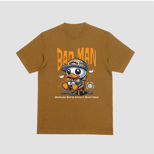 GXNO BADMAN TEE BROWN & ORANGE