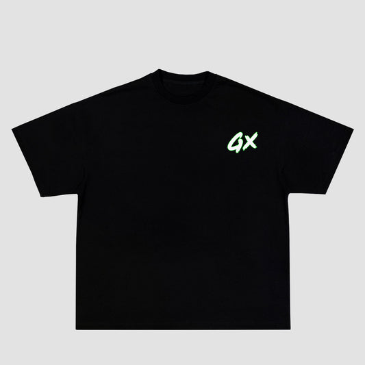 GXNO WHITE LOGO BLACK TEE
