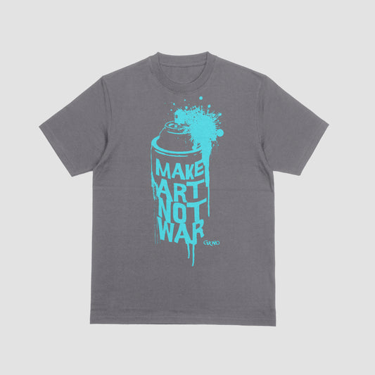 GXNO MAKE ART NOT WAR TEE GREY & BLUE